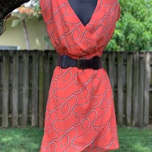 City Studio Coral Print Dress